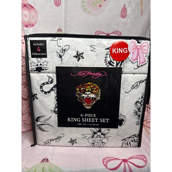 Ed Hardy King Sheet Set 6 pieces